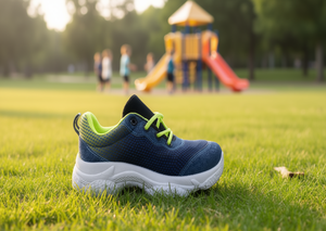 Scarpe sportive per bambini, blu, tomaia in rete, suola in gomma, intersuola in EVA, per giocare all'aperto - Product Image 2