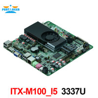 Partaker-Placa base con pantalla VGA HD de 3. ª generación I5 Mini ITX, factor de forma DDR3 Win XP OS, I5 de núcleo I5 3337U