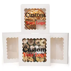 Good-Looking Package Food Safety Delicious Pie Pastry Box Environment Friendly Bakery Coated Treat Cake Paper Boxes With Window