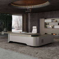 Table de direction de luxe en bois moderne pour usine Table de direction pour PDG et patron Bureaux Table de bureau de haute qualité