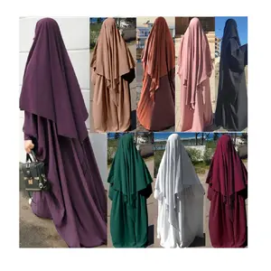 Jilbab Lebaran 2022 Long Ramadan Hijab Arab Muslim Atasan Abaya Jilbab Islam Wanita Pakaian Niqab Burqa