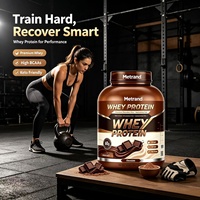 Poudre de protéines de lactosérum Metrand saveur chocolat, complément alimentaire pour la musculation et le soutien musculaire