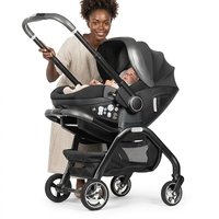 Poussette bébé 3 en 1 durable en alliage d'aluminium, pliable et portable, avec siège auto pour bébé, pour la maison et l'extérieur