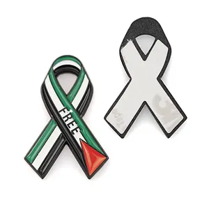 دبوس هدايا علم فلسطيني للبيع بالجملة دبوس فلسطين معدني مطلي بالمينا بتصميم مخصص