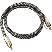 Cable Óptico S/PDIF para Subwoofer, Conectores de Aleación de Zinc Chapados en Oro, Combinación de PVC para PS4/Xbox, Computadora, Cámara, Micrófono