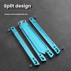 Cuchillo mariposa de práctica, espada de aluminio, cuchillo plegable de aluminio, cuchillo mariposa de entrenamiento sin filo, seguro y decorativo. - Product Image 4