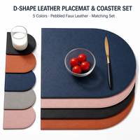 Set de table en cuir écologique de style nordique occidental de luxe, imperméable et isolant thermiquement, pour la salle à manger et les restaurants