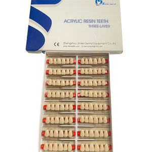 Dentaria 3 strati dentiera sintetica in resina acrilica denti finti anteriori superiori - Product Image 2