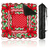 Tapete de Mahjong Navideño de Lujo Moderno, Antideslizante, de Secado Rápido, de Tierra de Diatomeas, Plegable y Portátil, para Entretenimiento en el Hogar