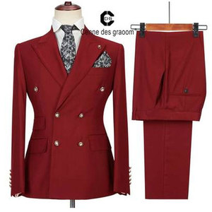 Traje <span class=keywords><strong>de</strong></span> Hombre <span class=keywords><strong>de</strong></span> 2 Piezas, <span class=keywords><strong>Color</strong></span> Beige, Doble Botonadura, <span class=keywords><strong>Color</strong></span> Sólido, <span class=keywords><strong>para</strong></span> Negocios, Casual, <span class=keywords><strong>Boda</strong></span>, <span class=keywords><strong>Novio</strong></span>, Banquete, Trabajo, Conjunto <span class=keywords><strong>de</strong></span> Esmoquin con Chaqueta y Pantalones - Product Image 5