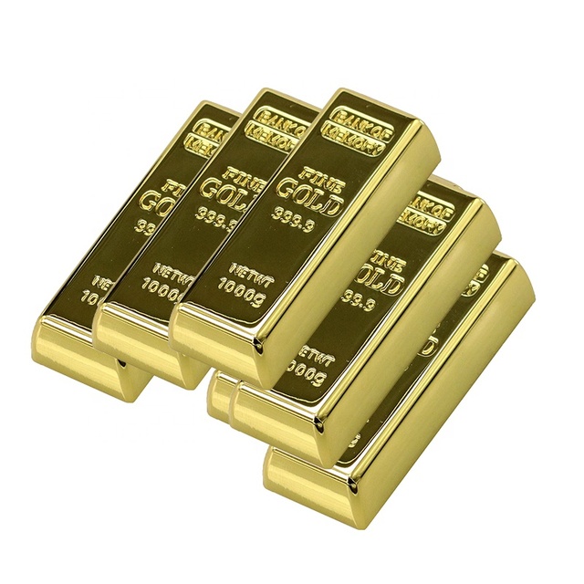 Wholesale metal gold bar usb stick 128GB 64GB 32GB 16GB 8GB 4GB 2GB Metal Pendrive Custom gold USB Flash Drive