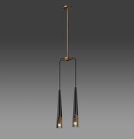XZ decoración restauración Hardware colgante luz gota araña cocina techo Led latón colgante iluminación para comedor