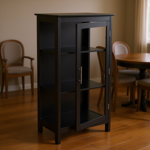 ตู้โชว์และตู้เก็บของไม้เนื้อแข็งทรงสี่เหลี่ยมทันสมัยสำหรับตกแต่งบ้าน - Product Image 2