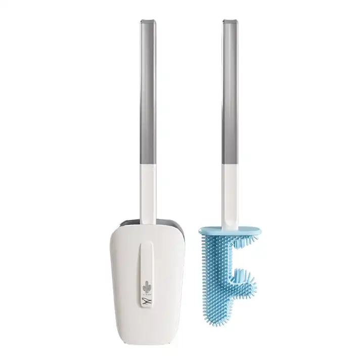 Source Wall-Mounted Bathroom Toilet Cleaning Tool No Dead Corners Flexer  Silicone Cactus Toilet Brush And Holder on m.