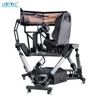 Simulador de Carreras de Seis Ejes, 4 Grados de Libertad, 3 Pantallas, Juego de Carreras de Autos en Realidad Virtual, Aluminio, para Interiores y Exteriores, Centros Comerciales