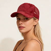 Gorra de Béisbol Trucker de 6 Paneles con Bordado Personalizado, Tela de Malla de Gamuza y Forro Polar de Alta Calidad, Versátil para Primavera/Verano