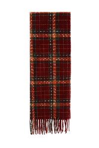 Cadeau de couple festif de luxe Zifeng OEM avec glands châle en cachemire écharpe rouge de Noël à carreaux rétro - Product Image 6