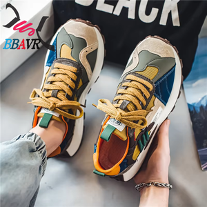 Zapatillas deportivas de hombre de suela gruesa y ligeras, estilo casual de caña baja, a la moda, que combinan con todo, con cordones, de malla y EVA, nueva llegada Otoño 2025 - Product Image 3