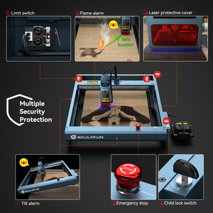 Máquina Láser UV <span class=keywords><strong>SCULPFUN</strong></span> SF-A9 - Grabador 3D Tipo Gantry para Piedra y Goma - Product Image 5