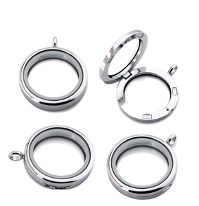 Bán Sỉ Thời Trang Ốc Vít Xoắn Trơn Bằng Hợp Kim 30Mm Mặt Dây Chuyền Nổi Ký Ức Bằng Thủy Tinh Cho Mặt Dây Chuyền Hạt Charm Ngọc Trai - Product Image 5