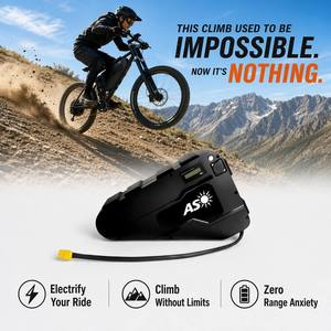 Trasforma la tua bicicletta in elettrica: dì addio alla fatica in salita, saluta la portata illimitata. Batteria Triangolare AS 48V-72V - Product Image 1