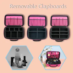 EVA Hard Beauty Case Grande Capacidade Cosmetic Organizer Hand Bag Viagem Maquiagem Brush Storage Bag