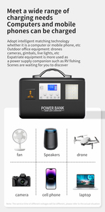 Système d'alimentation portable à énergie solaire, alimentation d'urgence solaire pour l'extérieur, panneau solaire, générateur solaire, <span class=keywords><strong>batterie</strong></span> de secours - Product Image 5