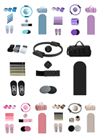 Kit de fitness à domicile haut de gamme : Tapis de yoga, haltères en mousse, ensemble de Pilates, anneau de résistance, barre d'haltères, ensemble d'accessoires personnalisables