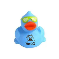 Ensemble de canards en caoutchouc mélangés de 3 pouces respectueux de l'environnement avec logo personnalisé jouets multicolores pour les fêtes de baby shower