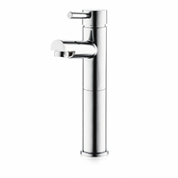 Robinet de lavabo sur colonne traditionnel en laiton massif chromé poli, monocommande, garantie 5 ans pour salle de bain