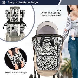 Fashion Custom Design Waterproof Nylon Mommy Nappy Bag Baby <b>Backpack</b> Diaper Bags with <b>Large</b> Capacity Lightweight for <b>Women</b> - Product Image 5