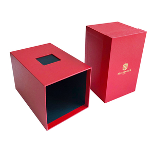 Cao cấp cứng nhắc Màu Đỏ lật hộp bìa hàng đầu với tay áo bên ngoài lá vàng in cửa sổ hiển thị nhỏ và khay EVA bảo vệ - Product Image 6