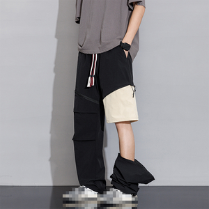 Pantalones <span class=keywords><strong>Cargo</strong></span> Casuales de Verano para Hombre, Talla Grande, Holgados, Largos, Desmontables, de Dos en Uno, con Diseño Moderno y Combinado - Product Image 2