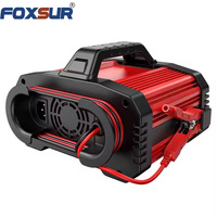 Chargeur de batterie de voiture intelligent FOXSUR 12V 25A pour LiFePO4/Plomb-acide, réparation automatique par impulsions, écran LCD, prise UE, pinces crocodiles