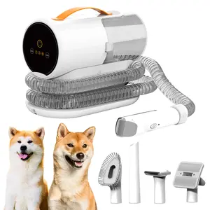 6 In 1 Huisdierstofzuiger Haarverzorging Elektrische Clipper Slicker Dehedding Reinigingsborstel Voor Hond En Kat