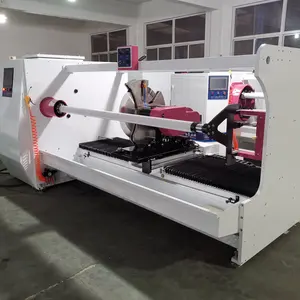 Automatische Jumbo Roll Cutter Niet Geweven Stof Roll Cutter Machine