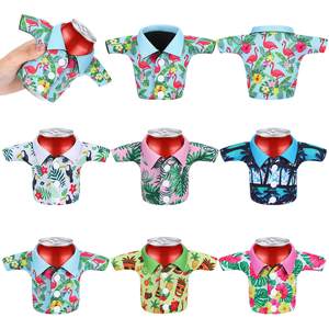 Fundas Enfriadoras de Latas de Navidad de 12 oz, Divertidas y Tropicales Hawaianas para Verano, Ideales para Cerveza, Fiestas Temáticas de Playa y Recuerdos - Product Image 1