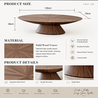 Table basse ovale, design minimaliste moderne du milieu du siècle, design créatif, meubles de salon, OEM ODM, vente en gros directe d'usine