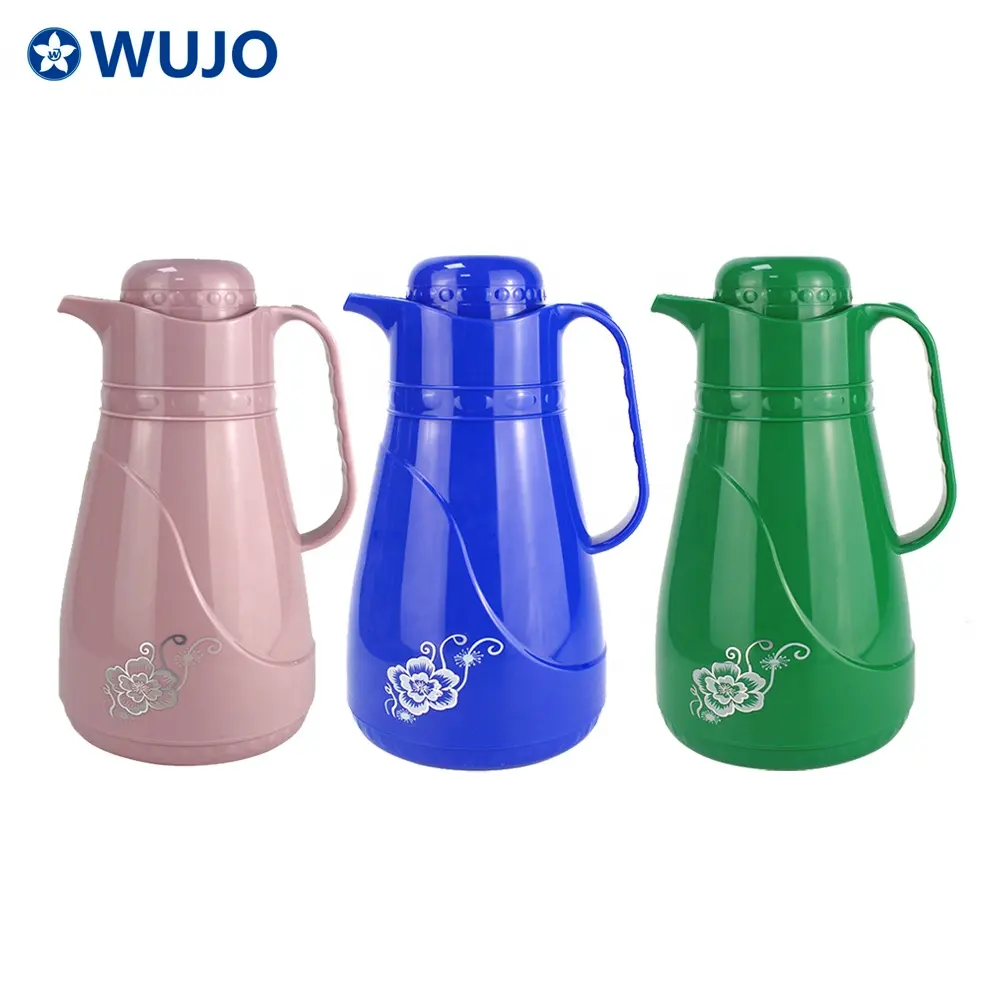 WUJO 2021 Cheap Plastic Vacuum Flask Double Glass Arabic Thermos Coffee Pot