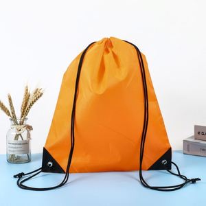 Custom Printed Eco-friendly Polyester <b>Drawstring</b> Sports <b>Backpack</b> for School & Shopping for Students with Personalized Logo - Product Image 4