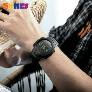 Montre digitale sportive pour homme SKEMI <span class=keywords><strong>1301</strong></span>, chronographe en silicone, montres LED de luxe, date automatique, calendrier, alarme pour homme - Product Image 6