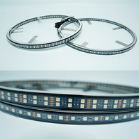 Kit d'éclairage LED double face Kingshowstar RGBW 1 rangée 2 rangées 15" 17" 20" pour roues, avec télécommande via application, pour camions, voitures tout-terrain, clignotants
