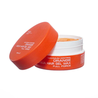 Cire coiffante professionnelle à contrôle maximal, cire coiffante à haute brillance pour les bords, cire coiffante à tenue ultra longue durée, 150 ml, orange