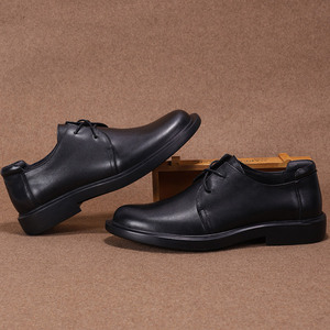 Zapatos Oxford de Cuero con Cordones para Hombre, Estilo Casual de Negocios, Punta Redonda, Forro de Piel de Cerdo, Suela de Goma, Suela Suave, para Todas las Temporadas, Uso en la Oficina - Product Image 2