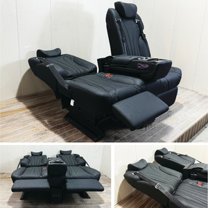 Canapé-lit en cuir aéré VIP de luxe personnalisé imperméable 300 PU pour <span class=keywords><strong>Multivan</strong></span> <span class=keywords><strong>T5</strong></span> classe V sièges auto modifiés pour camping-car - Product Image 2