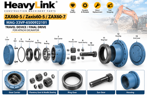 ชุดเกียร์ลดความเร็วสำหรับขับเคลื่อนตัวสุดท้าย สำหรับรถขุดฮิตาชิ ZAX60-5 ZAX60-7 ZAxis60-5 ZAX60-7 - Product Image 2