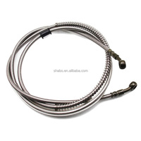 Tuyau de frein et de embrayage en acier inoxydable tressé PTFE Nylon AN3 avec logo et couleurs personnalisées pour motos