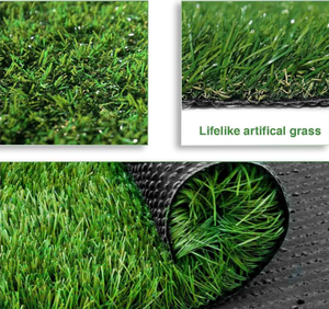 Tapis en gazon artificiel, pelouse synthétique, trous de drainage perméables à l'eau, tapis décoratif vert pour extérieur - Product Image 4
