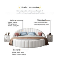 Mobilier pour la chambre a coucher lit design moderne avec table de chevet prix de gros lit queen en bois rose personnalisé confortable pour enfants