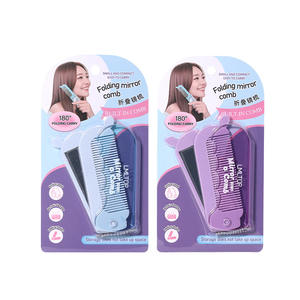 Peine Plegable con Espejo LMLTOP, Peine Grande Portátil para Alisar el Cabello con Espejo para Flequillo, Adulto, Azul y Morado SY704 - Product Image 5